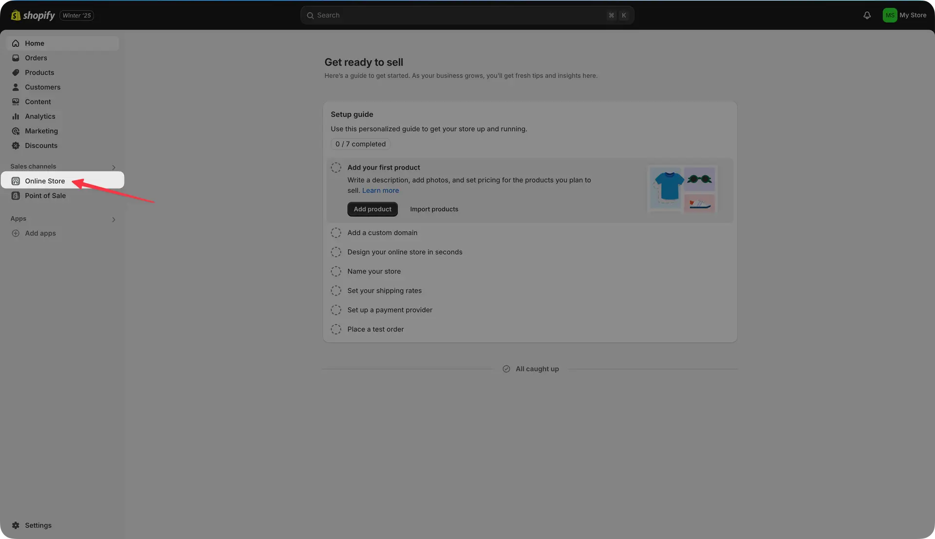 Open Shopify Admin